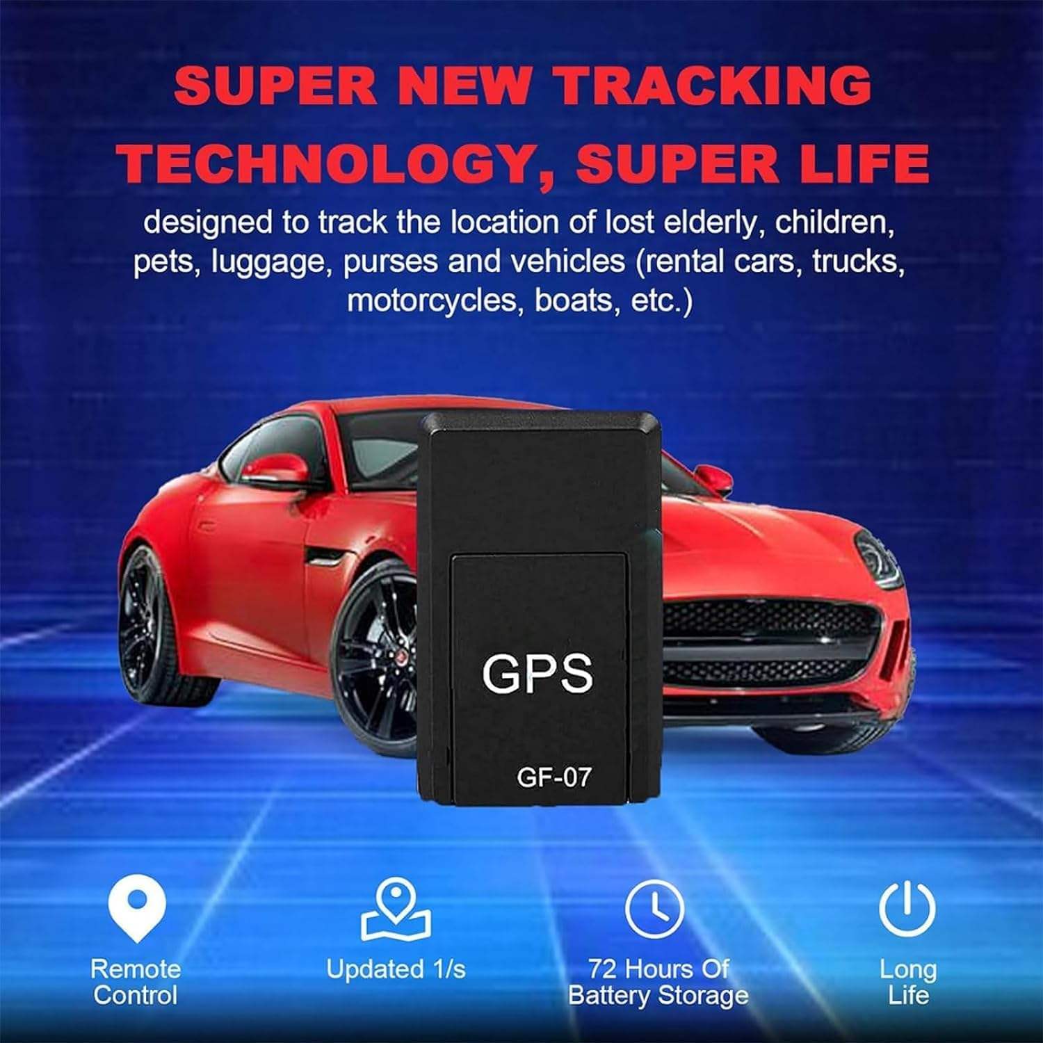 Mini Plastic GPS Tracker GPS Navigation Real-Time Tracking LBS Magnetic Design Long Standby SOS Emergency Call App Control World